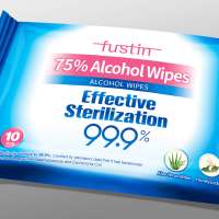 10 PCS 75% Alcohol Disinfectant Antibacterial Effective Sterilization 99.9% Wipes